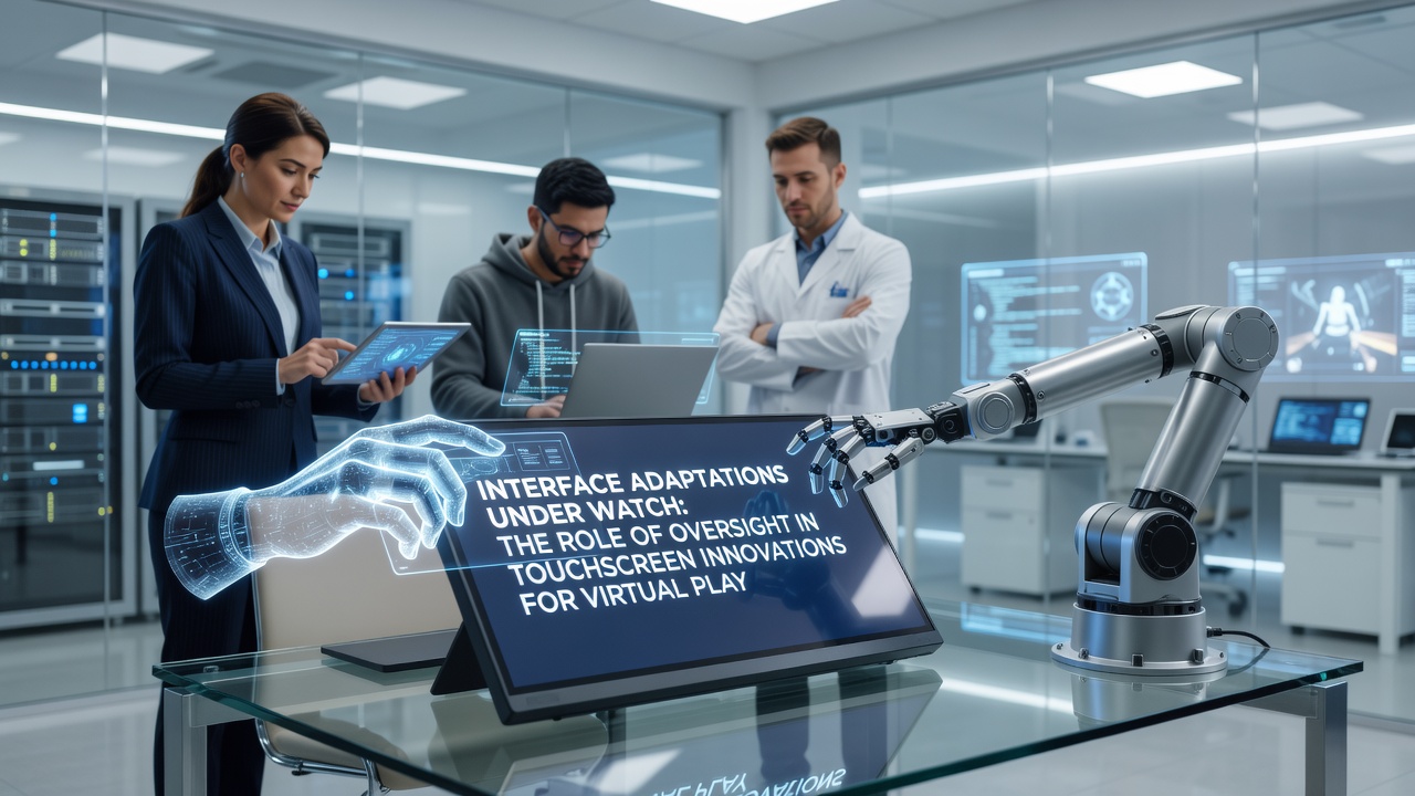 Detailansicht eines regulierten Touchscreen-Interfaces mit Sicherheitsfunktionen