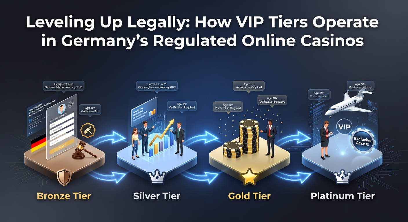 Darstellung eines VIP-Treppenaufstiegs in einem Online-Casino mit goldenen Stufen und Belohnungen