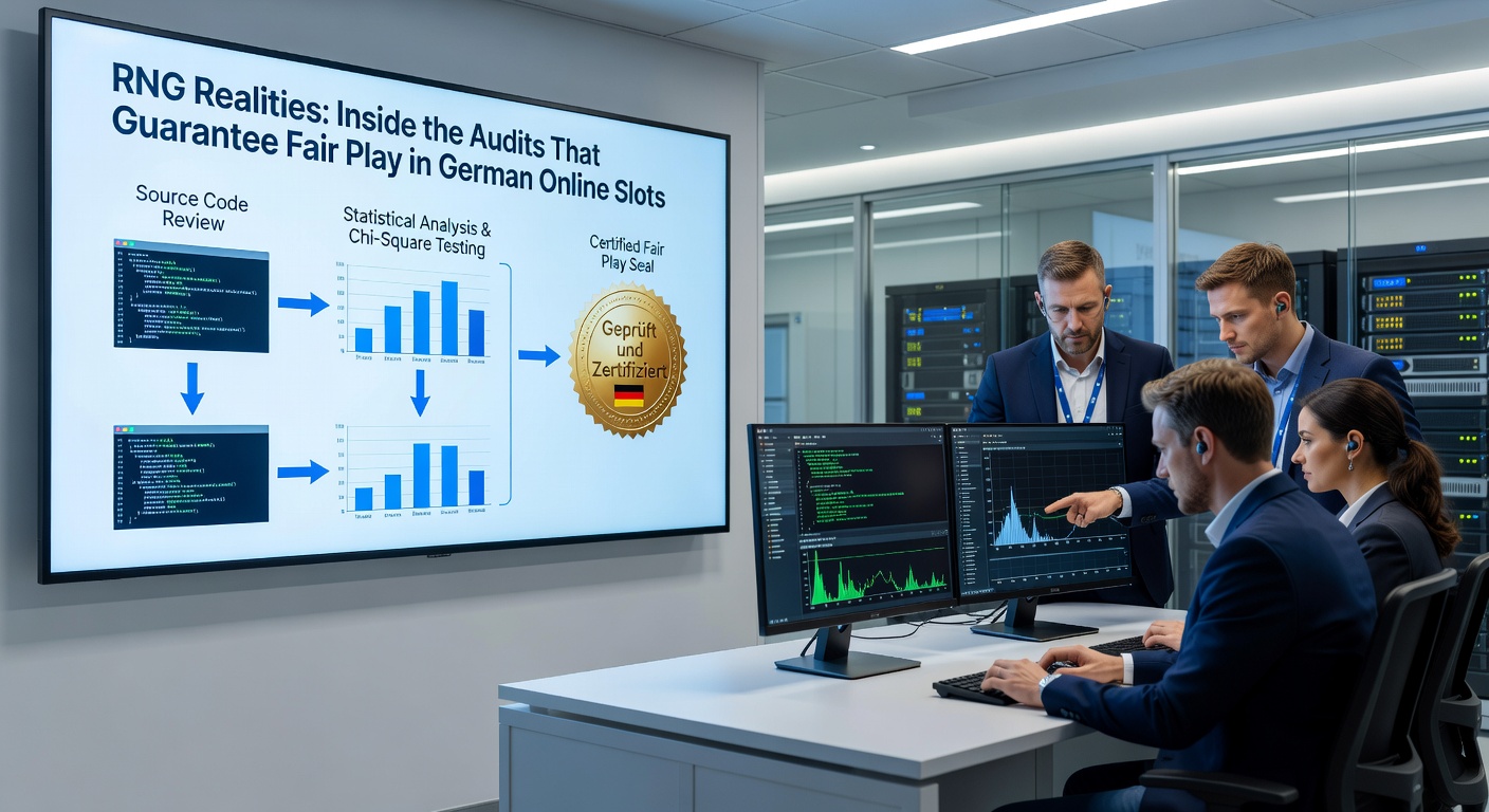Detaillierte Darstellung eines Audit-Prozesses mit Schritten von Code-Überprüfung bis Zertifikat