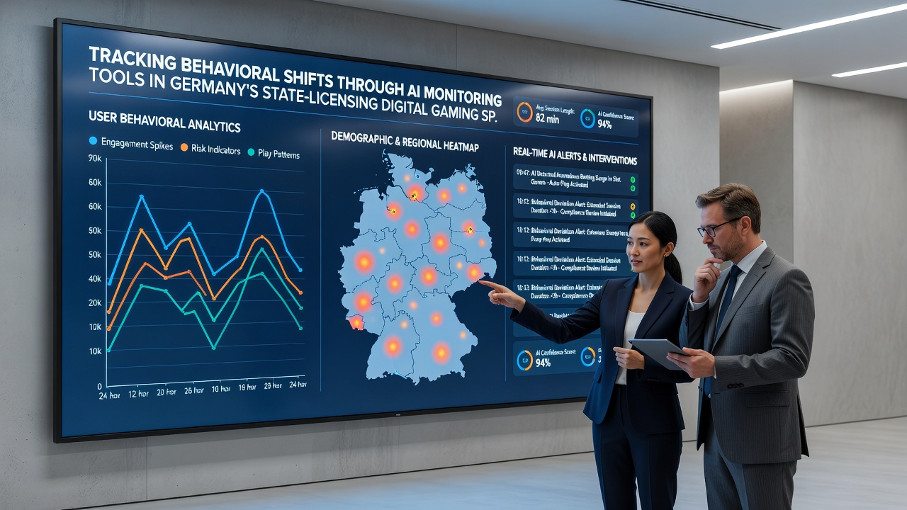 Datenvisualisierung von Verhaltensverschiebungen durch KI in deutschen Online-Spielplattformen